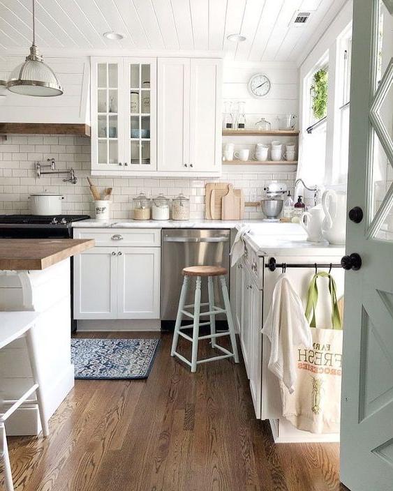 White Kitchen Cabinets: Wall Color Ideas from interior-design category