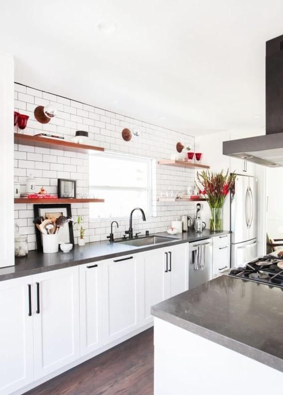 White Kitchen Cabinets: Wall Color Ideas