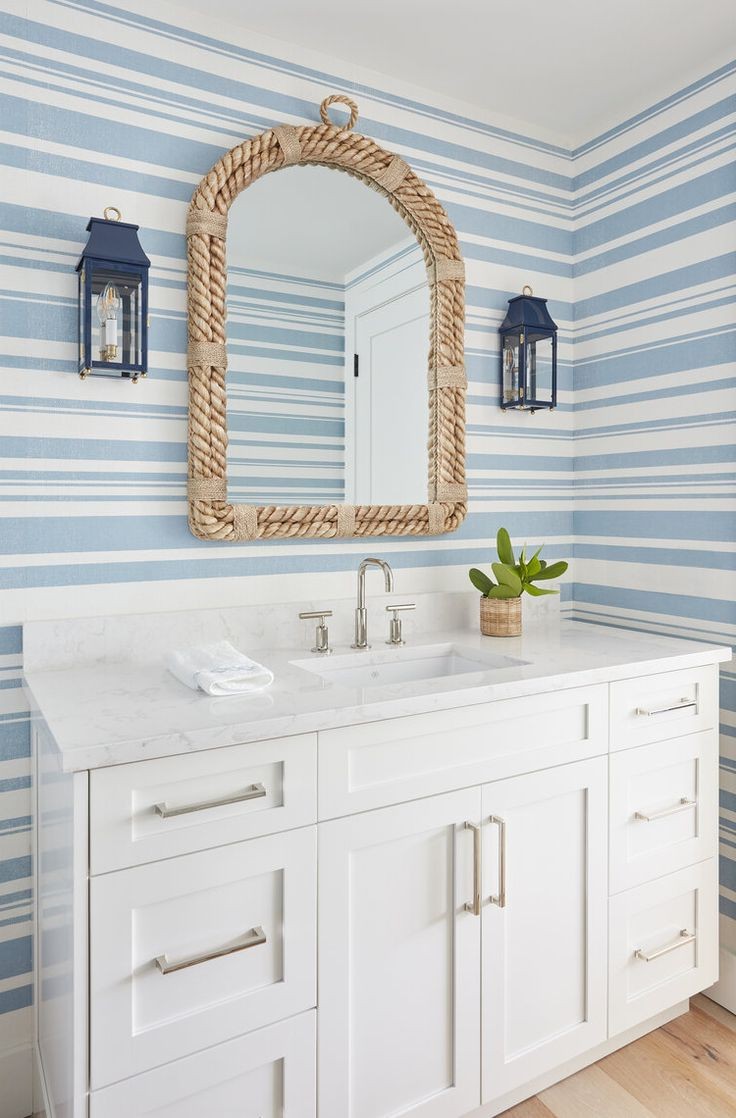 38 Dazzling Coastal Bathroom Remodel Ideas from interior-design category