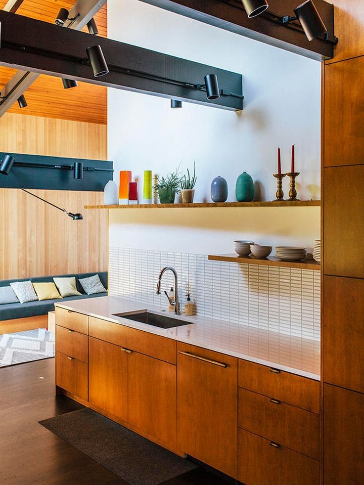 54 Undeniably Glamorous Mid-Century Kitchen Designs from interior-design category