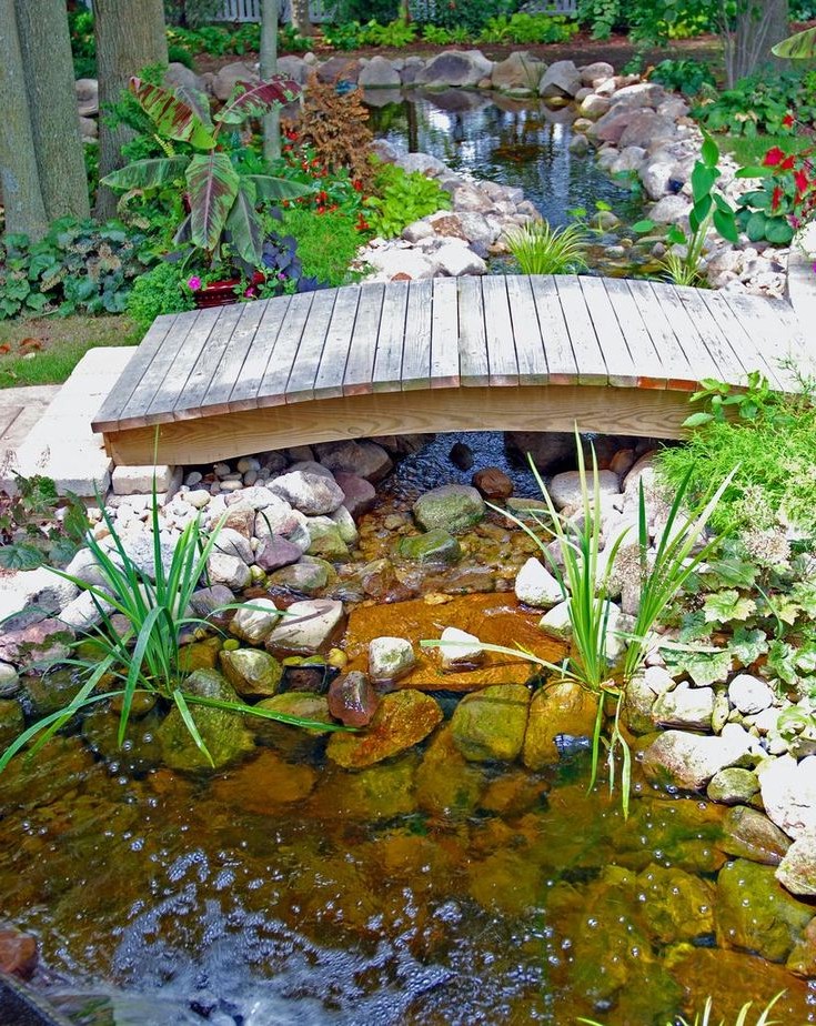 46 Dazzling Backyard Pond Ideas from garden category