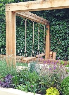 27 Brilliant Backyard Swing Idea from garden category