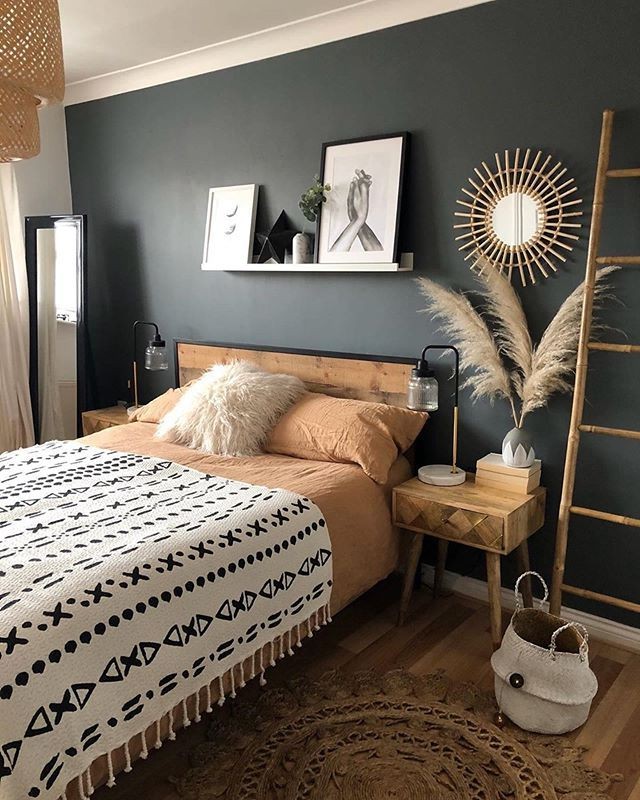 54 Fresh Bohemian Bedroom Ideas from interior-design category