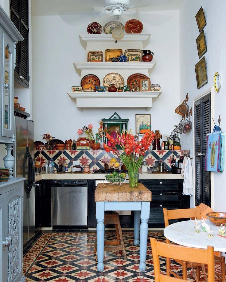 49 Charming Bohemian Kitchen Design Ideas from interior-design category