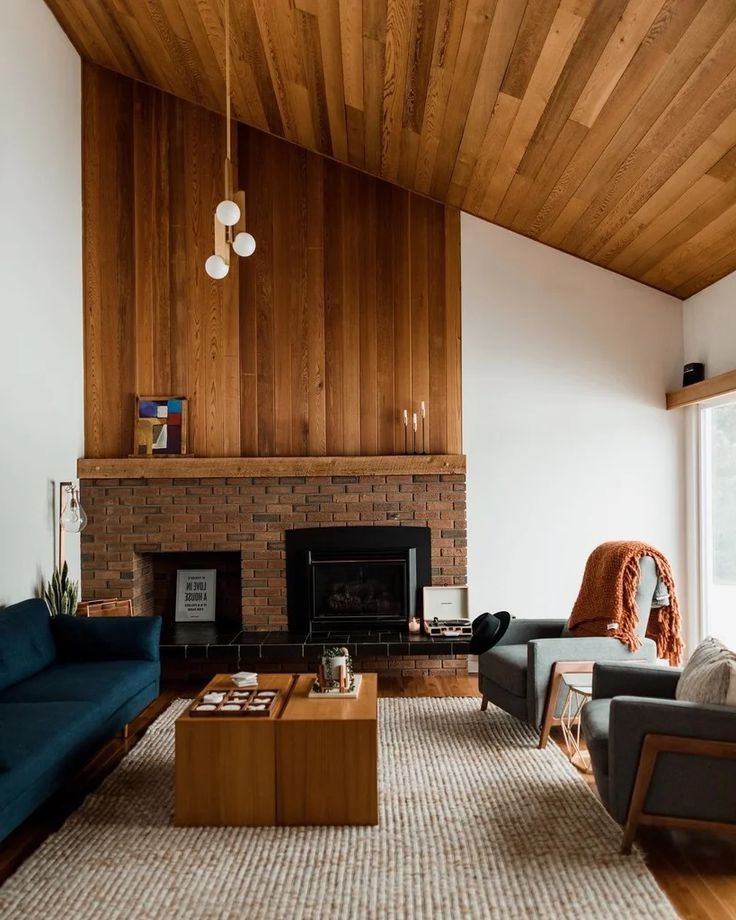 33 Awesome Mid-century Living Room Ideas from interior-design category