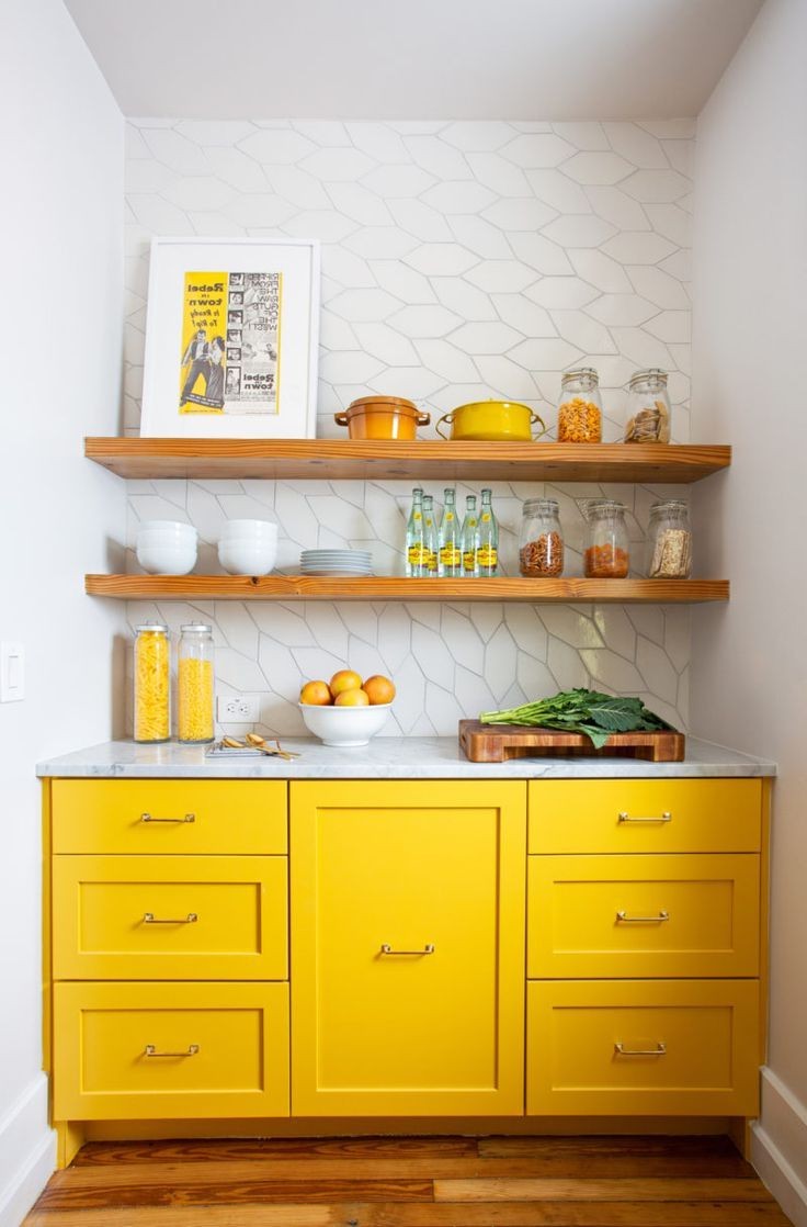 44 Rare Kitchens With Yellow Accent from interior-design category