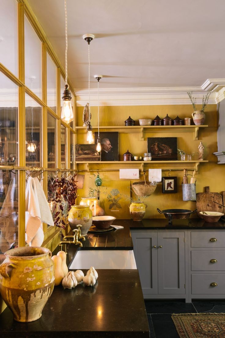 44 Rare Kitchens With Yellow Accent from interior-design category