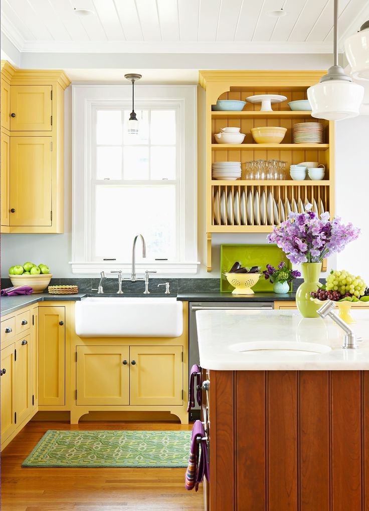 44 Rare Kitchens With Yellow Accent from interior-design category