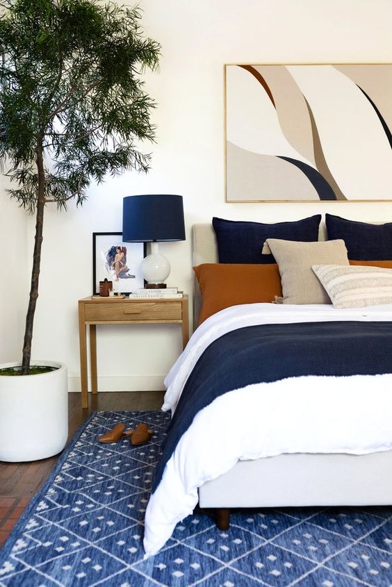 35 Stunning Blue Bedroom Ideas from interior-design category