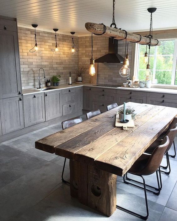 52 Rustic Kitchen Inspirations from home-decor category
